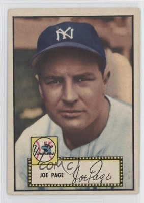 1952 Topps Joe Page (Black Back Bio begins with The ace) #48 1q7