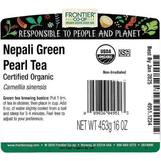 Organic Green Tea Loose Leaf 1 lb &ndash; Natural Antioxidant Rich Herbal Tea Bulk