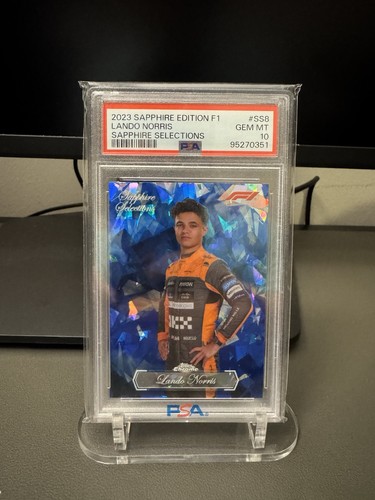 2023 Topps Chrome Sapphire F1 Lando Norris Sapphire Selections SS-8 PSA 10