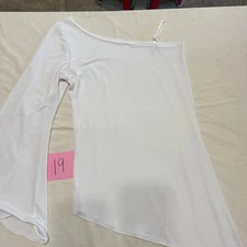 White Off Shoulder Woman’s Flowy Blouse 