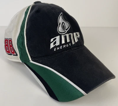 Dale Earnhardt Jr Hat Cap Strapback Black Green 88 AMP Energy Nascar Chase Mens - Image 1 of 4