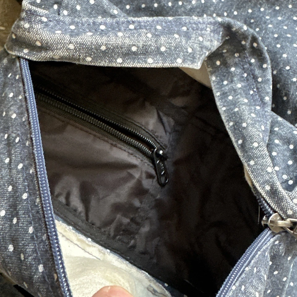 VANS Mochila Azul Lona Polkadot Viaje Bolso Escolar Acolchado Grande Foto 2 de 4