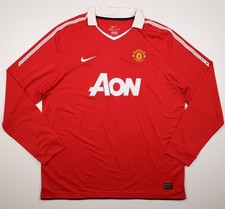 Manchester United 10-11 Home Nike Dri-Fit L/S Soccer Jersey Men's XXL 382996-623