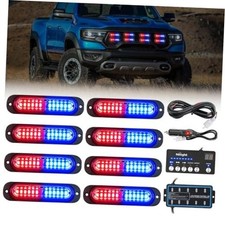 8pcs Led Strobe Lights With Controller 1224v Sync Redblue With Controller 8pcs Led Strobe Lights With Controller 1224v Sync Redblue With Controller