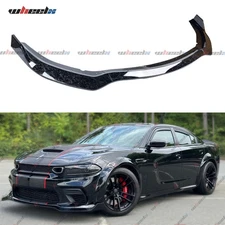For 2020-2023 Dodge Charger SRT Forged Carbon Front Bumper Lip Splitter Widebody