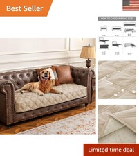 Multi-Layer Waterproof Dog Cover - Cozy Anti-Slip 30x70 Pet Blanket in Beige