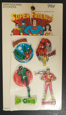 Super Friends Dimensional Puffy Stickers DC Comics 1973 SF-10 EZ International