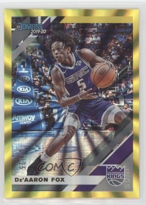 2019-20 Panini Donruss Holo Yellow Laser 1/25 De'Aaron Fox #173 0vf5