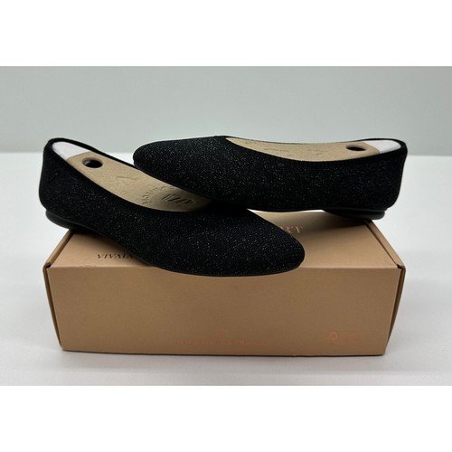 VIVAIA SCARPA PIATTA DONNA TAMIA 2.0 NERO METALLIZZATO TAGLIA EU40M NUOVA CON SCATOLA #10S
