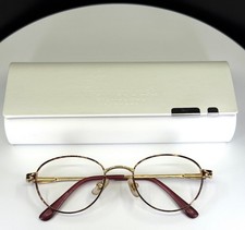 VTG LAURA ASHLEY MANDY WINE AMBER Womens Tortoise Round Eyeglasses FRAMES ONLY