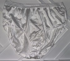 Vtg Fruit Of The Loom Panties Sheer Silky Nylon Women  s 9 Mushroom Gusset Brief