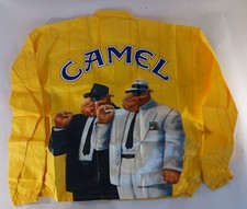 Vintage 1992 Joe Camel Dupont Tyvek Zip Up Windbreaker Jacket Size XL Cigarettes