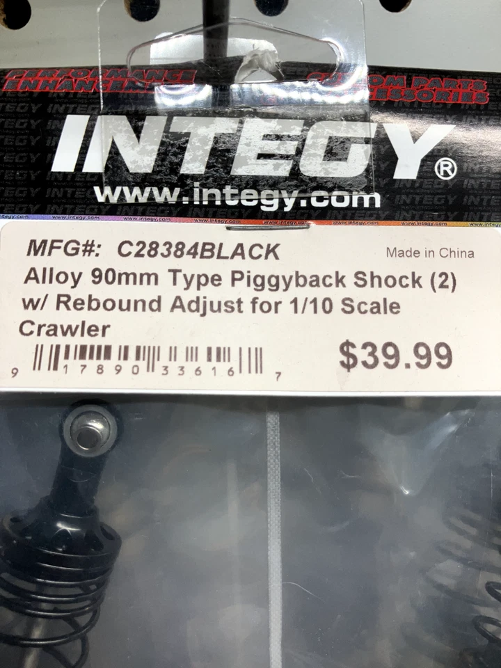 Integy C28384Black 90 mm Piggyback Shocks SCX10 & SCX10 II & SCX10 III - Image 3 of 3