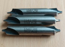 Zentrierbohrer(3)2,0x8,0 HSS Form R Mit Schutzsenkung