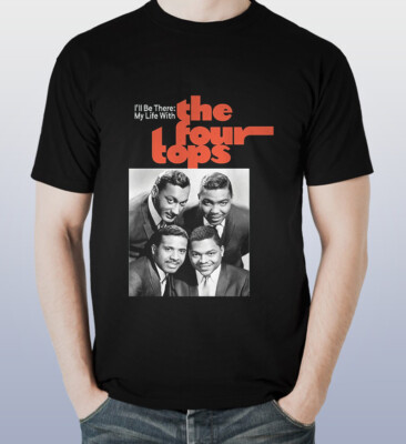 VINTAGE GROUP THE FOUR TOPS Short Slevee Black T-Shirt
