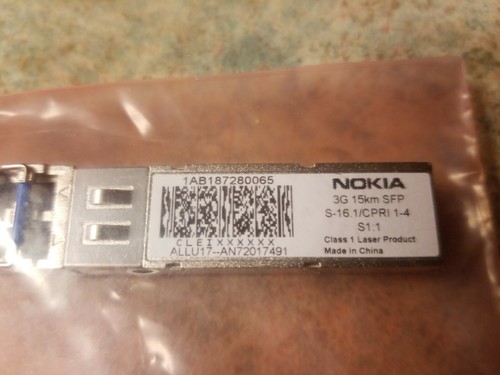 NOKIA 1AB187280065 SFP transceiver module 3G CPRI 1-4 15 km (21) - Picture 3 of 4