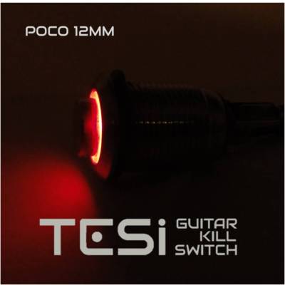 Pulsante Kill Switch Per Chitarra – Tesi POCO 12MM LED – Momentaneo Oro/Rosso