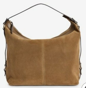 tan suede shoulder bag