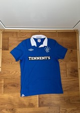 Camiseta de fútbol local Umbro Rangers 2010 2011 para hombre S bloque núcleo