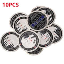 10PC Commemorative Challenge Police Officers Coin Law Enforcement Thin Blue Line