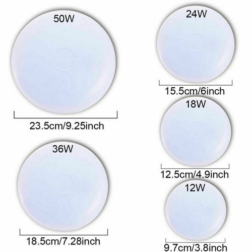 Bright Round LED Ceiling Light Panel Down Lights Wall Lamp Living Room Bathroom - Picture 15 of 17
