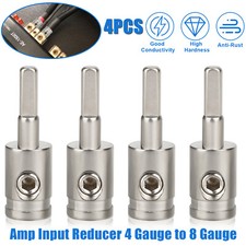 4PCS Car Audio Power/Ground 4 Gauge to 8 Gauge Amp Input Reducers Wire Reducer