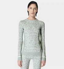 BNWT XS Sweaty Betty Base Layer Top Cheetah leopard Print