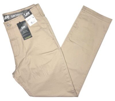 Lee #11709 NEW Men's Active Stretch Motion Flex Waistband Slim Straight Pants
