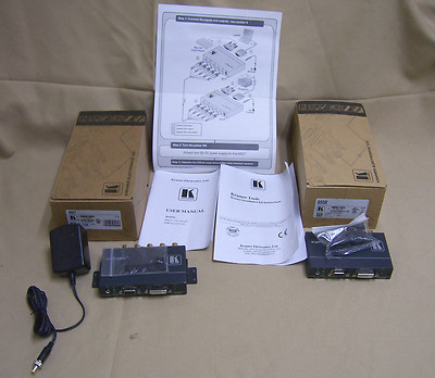 SET Kramer 650T & 650R DVI hdmi Bidirectional RS 232 & IR Over RG6 Coax rgbhv