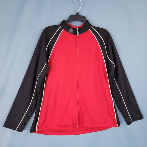 Game Sportswear Men's Full Zip Jacket Long Sleeve Red/Black Size XL
