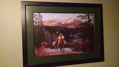 TIM COX PRINT ''Where the Mountains Reach the Sky'', Signed, #'d, L/E, Framed