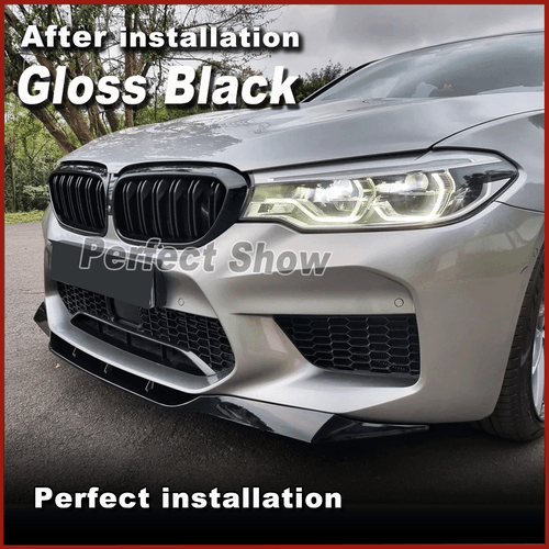 Fit For BMW 5Series F90 M5 2018-20 Gloss Black Front Bumper Lip Spoiler Splitter - Picture 4 of 10