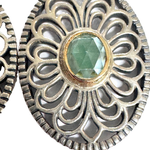 Authentic PANDORA VINTAGE ALLURE EARRINGS 14k gold 290678SSG RETIRED RARE! - Picture 4 of 5