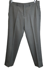 JF J.Ferrar Pants 36x29 Mens Gray Dress Flat Front Office/Casual Slash Pockets