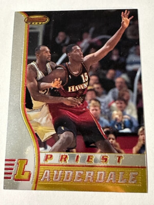 1996-97 Bowmans Best Atlanta Hawks Basketball Card  Priest Lauderdale