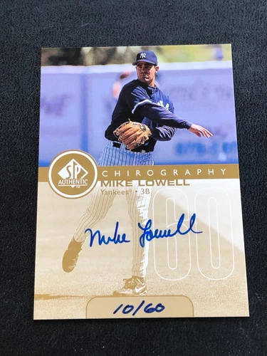1999 Upper Deck SP Authentic Mike Lowell #ML GOLD Chirography AUTOGRAPH #d 10/60