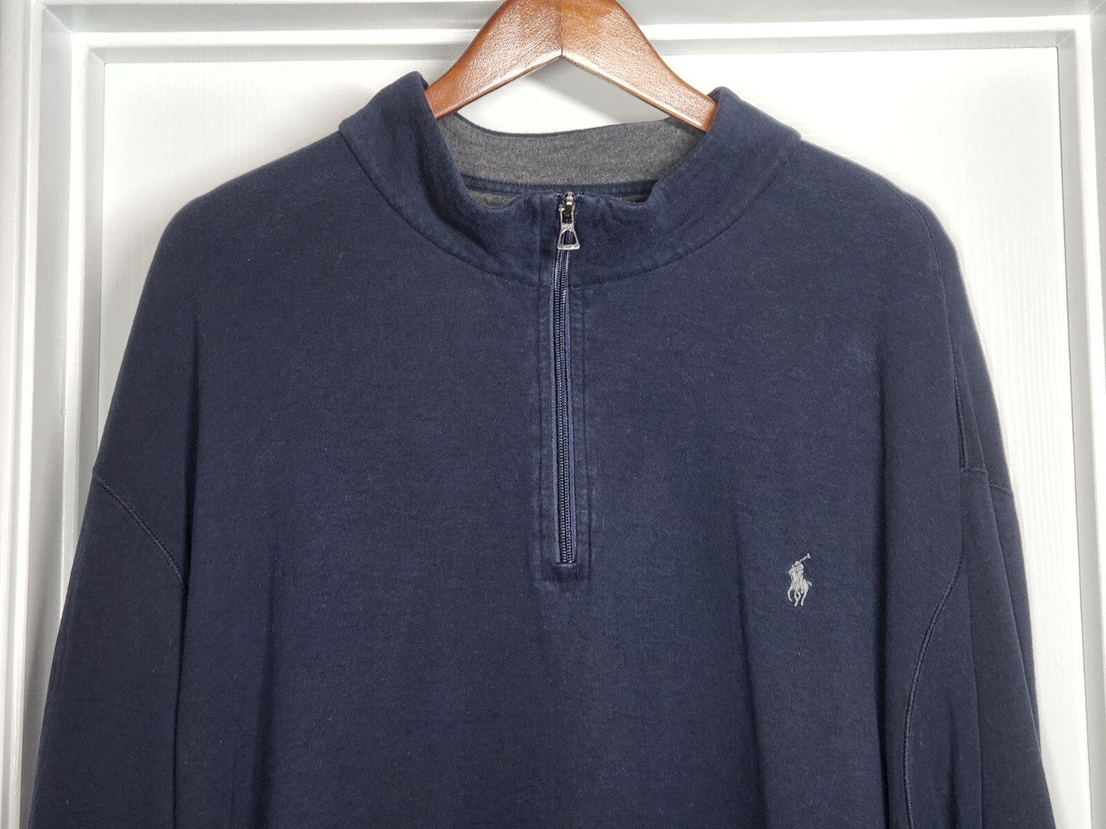Polo Ralph Lauren Performance Felpa 1 4 Zip Uomo 4XLT Blu Pony Pullover