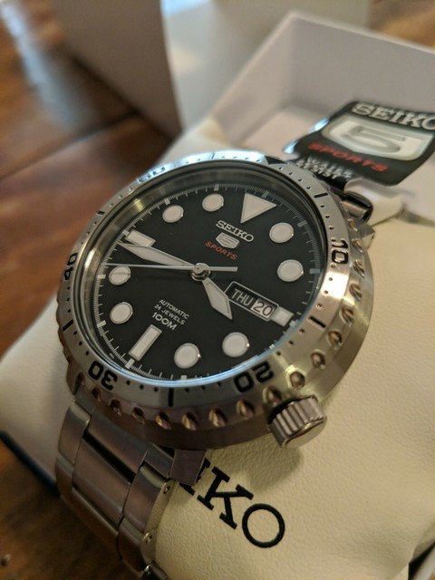 Seiko 5 Srpc61 Men's Sports Automatic Silver Stainless Steel Bracelet Srpc61k1 for sale online