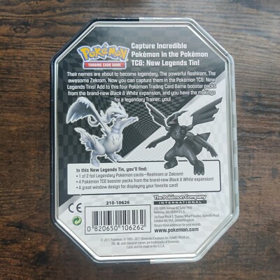 Zekrom - New Legends Empty Collectible Tin - Pokemon 2011 TCG | eBay