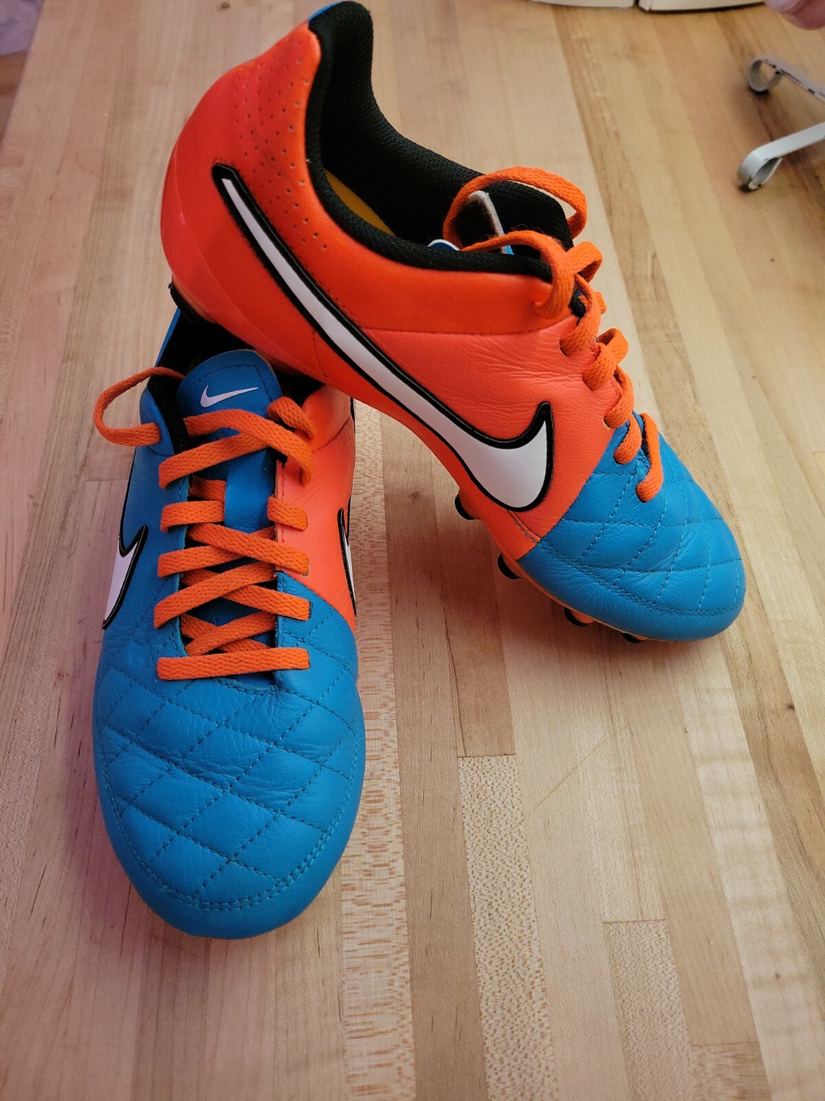Nike Jr Youth Tiempo Genio Leather Firm Ground Soccer Shoes 630861-418 size  4y | eBay