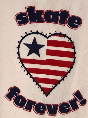 GK CAMISOLE PJ TOP GIRLS SMALL FOREVER SKATE WHITE COTTON RED FOIL TRIM SZ S NWT - Picture 3 of 10