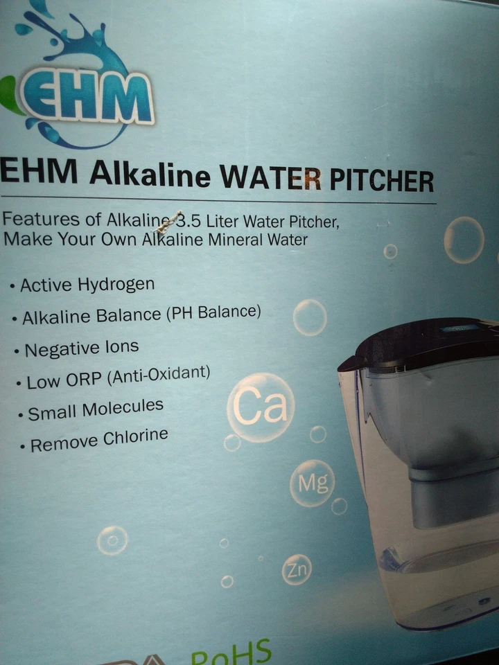 new in box EHM ULTRA Alkaline Water Pitcher & Ionizer 3.5L  Pure Healthy Water - Image 3 of 3