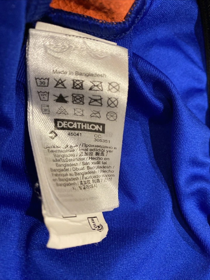 NEW Kipsta Boy’s Size 14 1/2 Zip JR Sweat Shirt Navy Blue Base Layer - Image 4 of 4