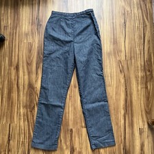 Vintage 60s SEARS high waist flat front straight leg denim pants Chambray Jeans