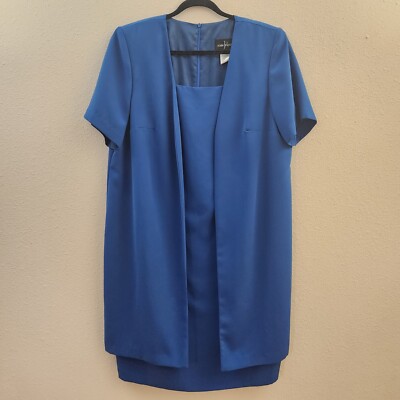 Vtg 2-in-1 Dress & Jacket Womens Sz 16P Royal Blue Church Dressy Made In USA EUC | eBay Vtg 2-in-1 Dress & Jacket Womens Sz 16P Royal Blue Church Dressy Made In USA EUC | eBay