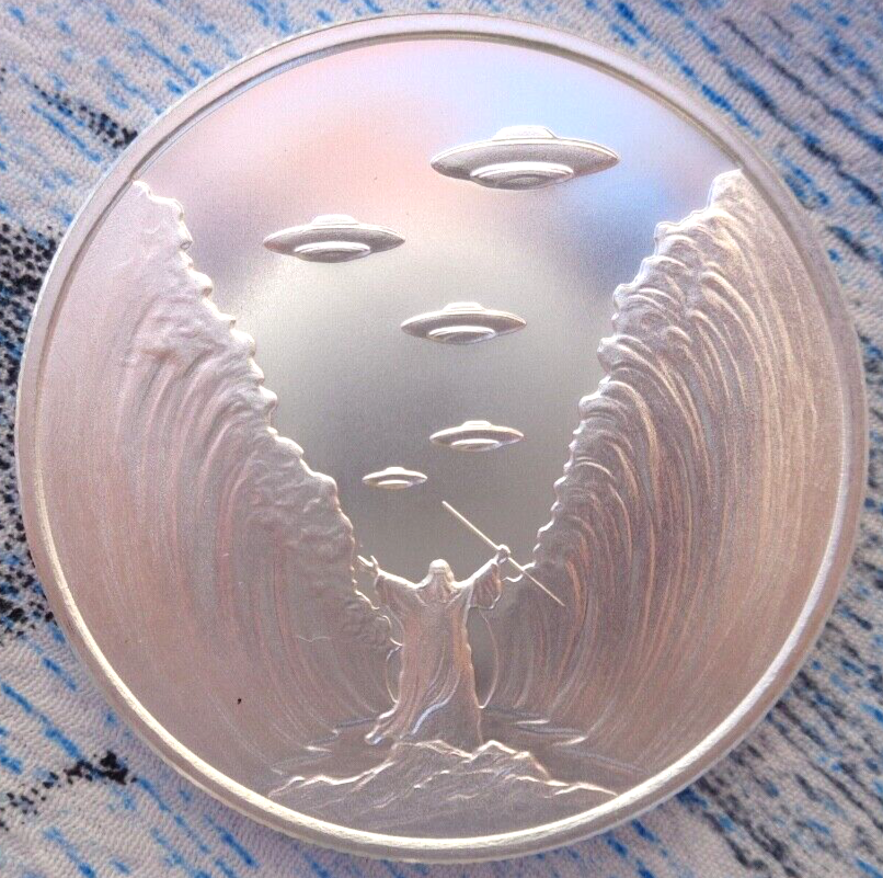 2023 - 1 Oz. OVNIS AU-DESSUS DE LA MER ROUGE - MOSES BU Rond - Foto 10