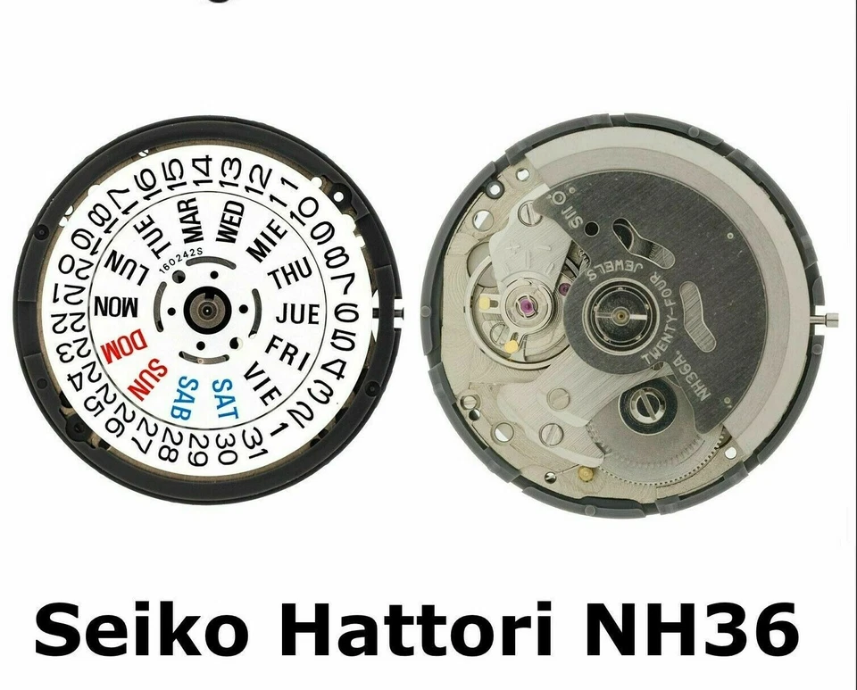 GENUINE SEIKO (sII) tmi NH36 COMPLETE MOVEMENT Automatic DAYdate - NEW STOCK