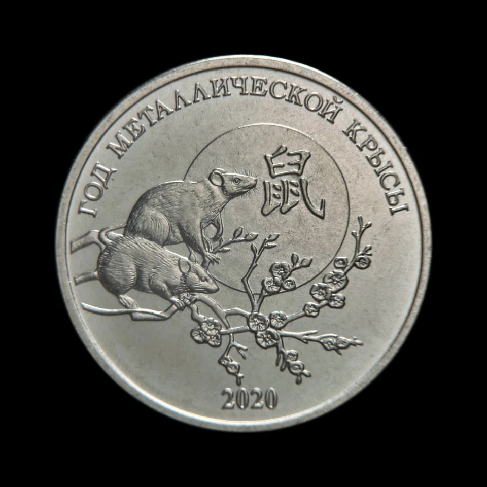 MOLDOVA. 2019, 1 Ruble - Transnistria, Pridnestrovian, Year of Metal Rat, RARE - Image 3 of 3
