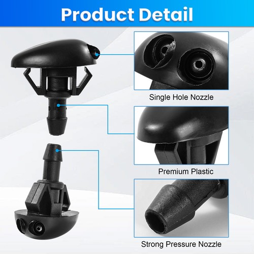 For Nissan Frontier Xterra Left & Right Windshield Washer Fluid Spray Jet Nozzle - Picture 4 of 6