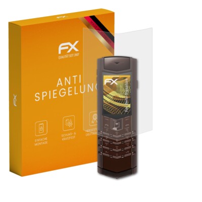 atFoliX 3x Displayfolie für Vertu Signature Schutzfolie matt&stoßfest Folie